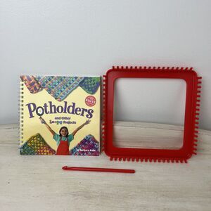 100% KLUTZ Certified "Potholders & Other Loopy Projects" Spiral Bound Kit & Loom